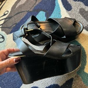 Michael Kors Black Platform Sandals